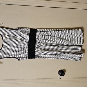 Black and White Sleeveless Dress